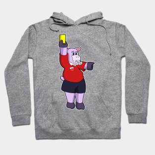 Hippo at Soccer as Referee Hoodie